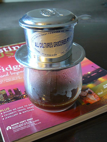 Vietnamese filter coffee (ca-phe sua) Vietnamese filter coffee (ca-phe sua)