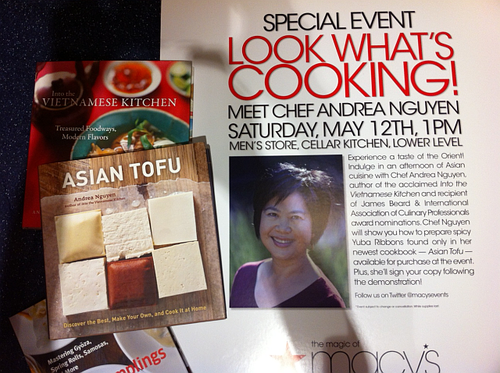 Macy's event sign and my books