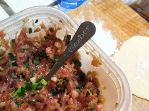 Dumplings baby spoon