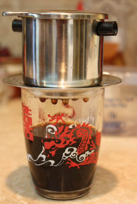 Vietnamese coffee being made