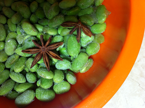 Edamame thawing Edamame thawing
