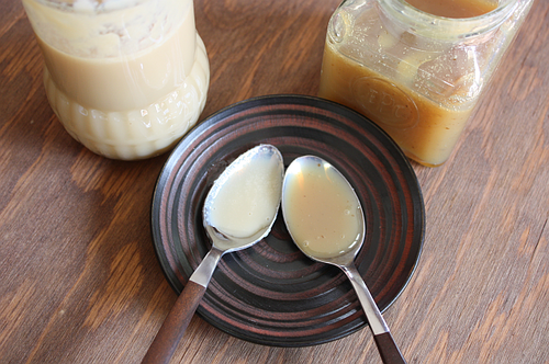 Homemade condensed milk spoons