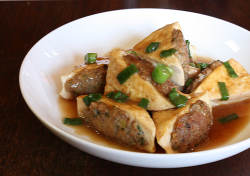 Hakka-style stuffed tofu from Asian Tofu