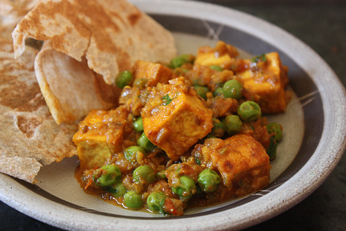 Indian matar soy paneer