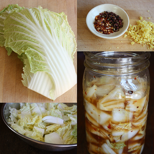 Hot and sour napa cabbage collage Hot and sour napa cabbage collage