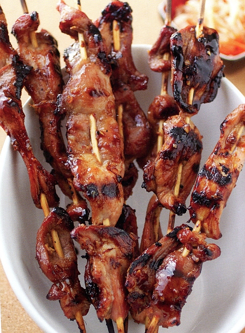 Filipino pork skewers seasoned by 7-up!