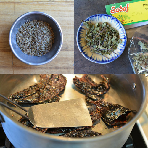 Kashmiri lamb collage