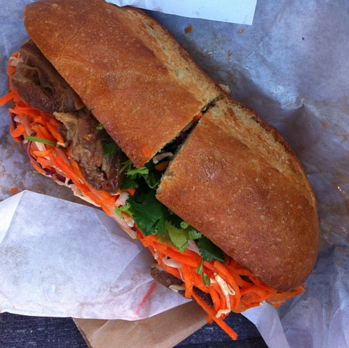 Bunn-mi pork belly banh mi