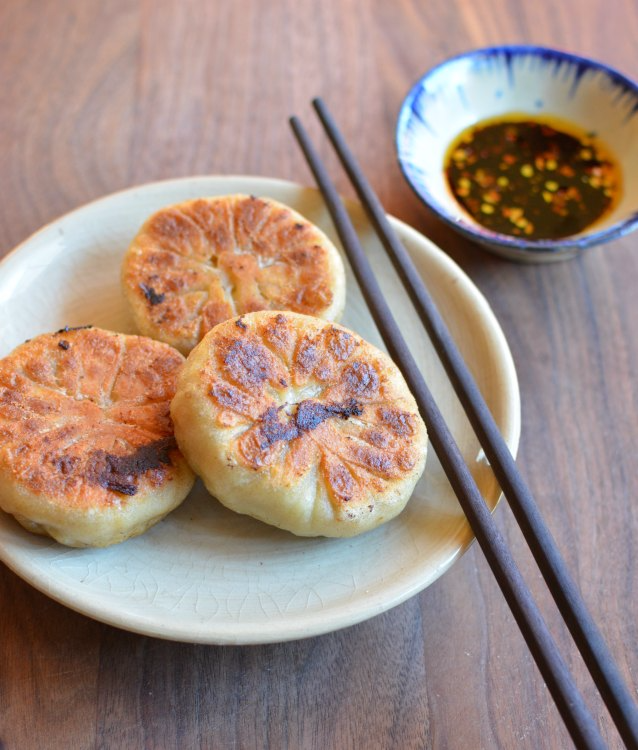 Panfried pork pies xian bing 1