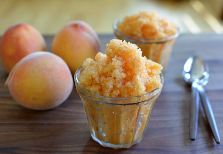 Peach granita