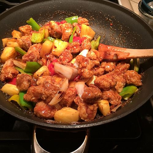 Sweet-sour-pork-skillet