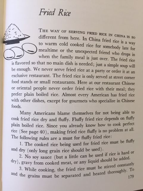 joyce chen fried rice notes from cookbook