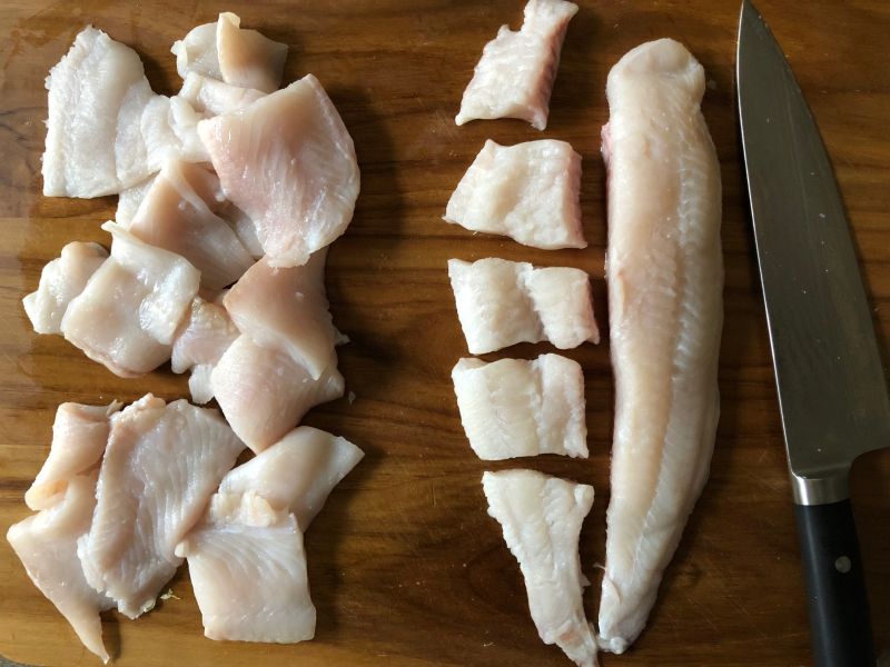 Sichuan Boiling Fish (Shui Zhu Yu) fish prep.