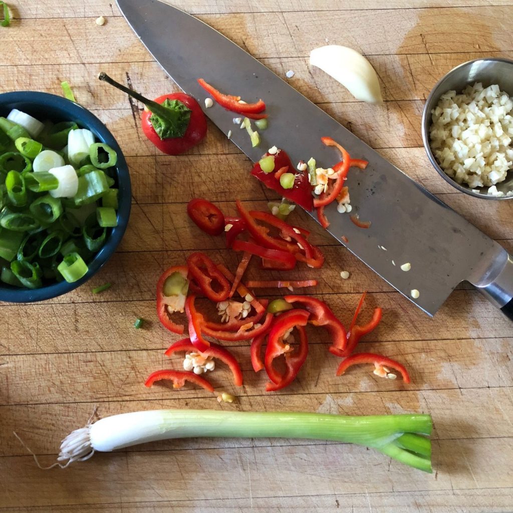 air-fried salt and pepper tofu
