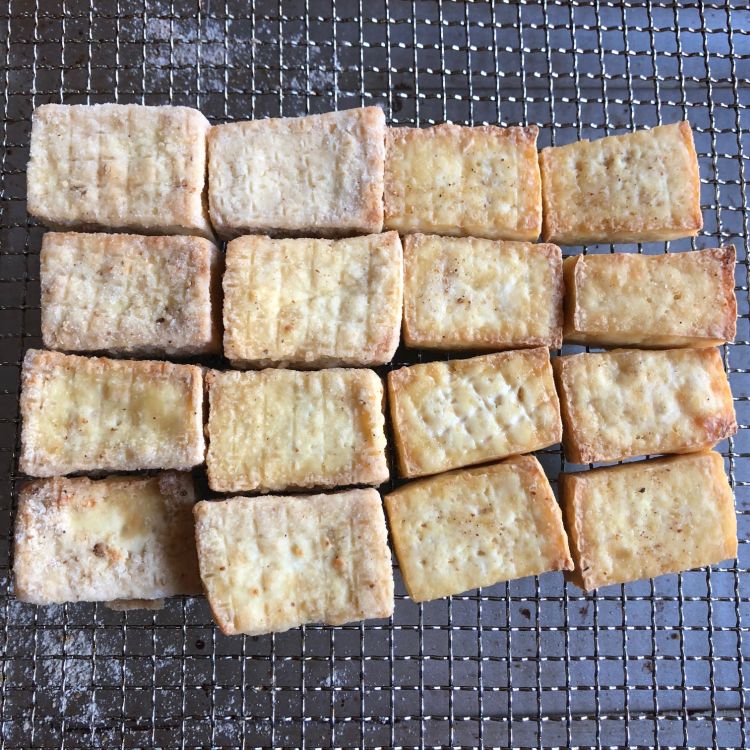 air-fried salt and pepper tofu