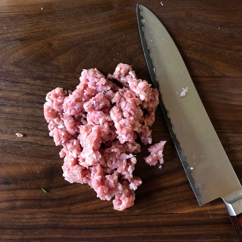 Okinawan bitter melon, tofu, and pork scramble