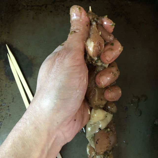 Thai black pepper chicken skewers recipe