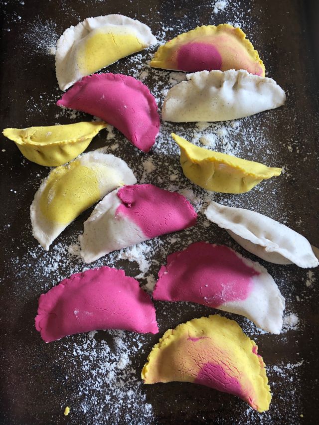 Gluten-free dumplings -- shaped