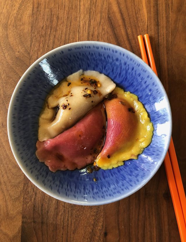 Gluten-free dumplings -- poached