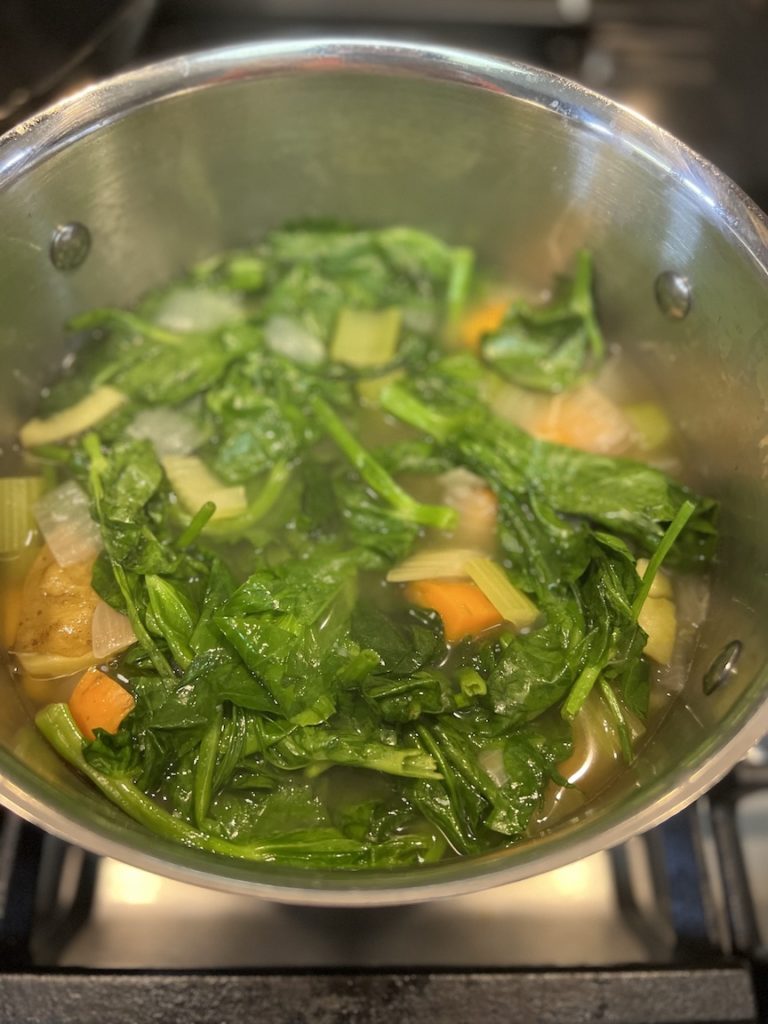 pea tip soup pre-puree