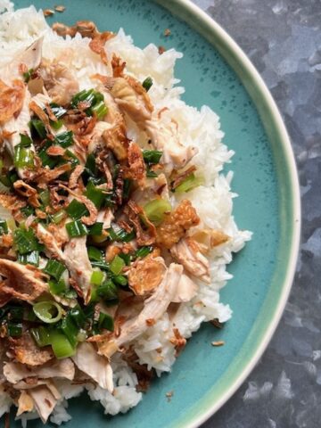 sticky rice and roast chicken