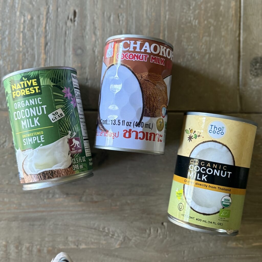 canned coconut milk