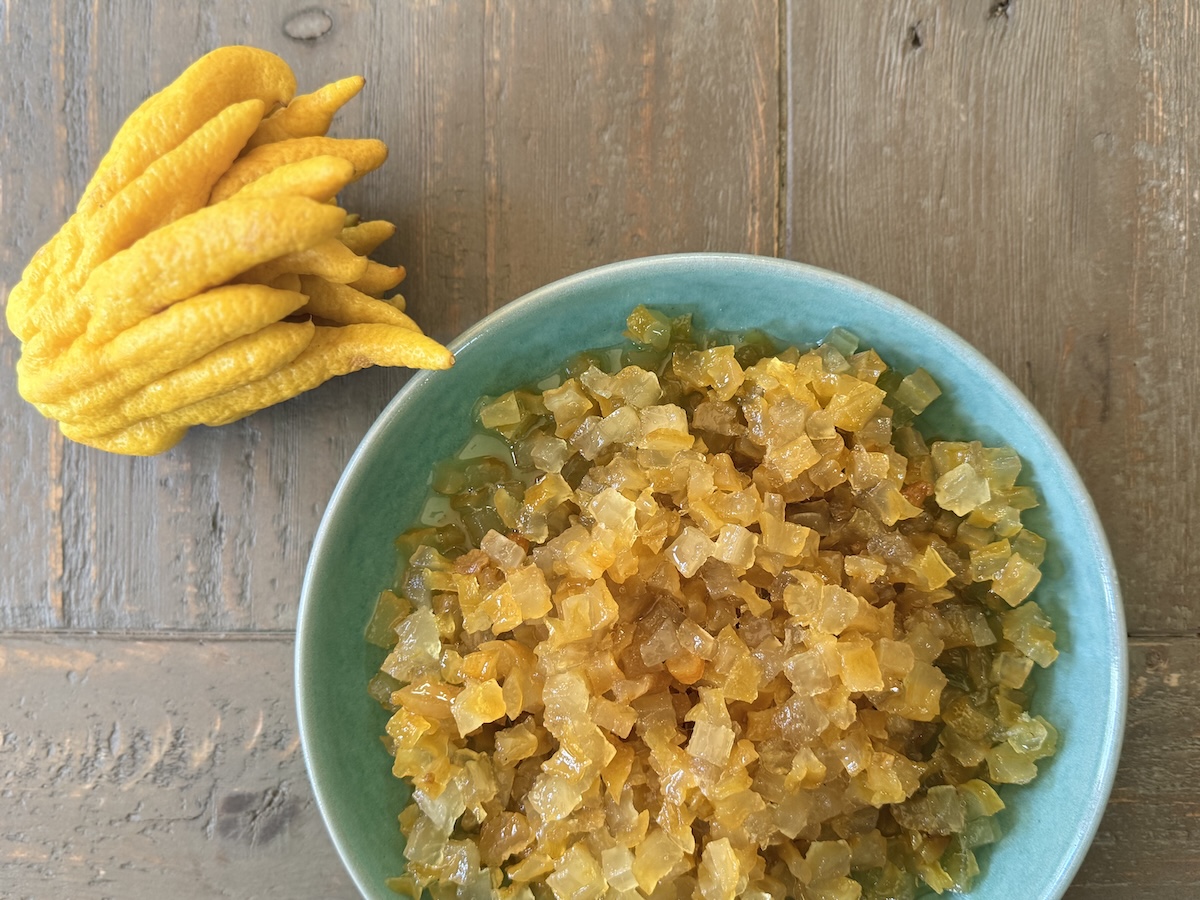 candied buddha's hand citron, mut phat thu