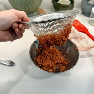 sweet potato thru strainer